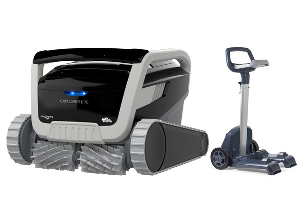 Erweiterte Garantie Dolphin E70 Roboter-Poolreiniger mit Caddy